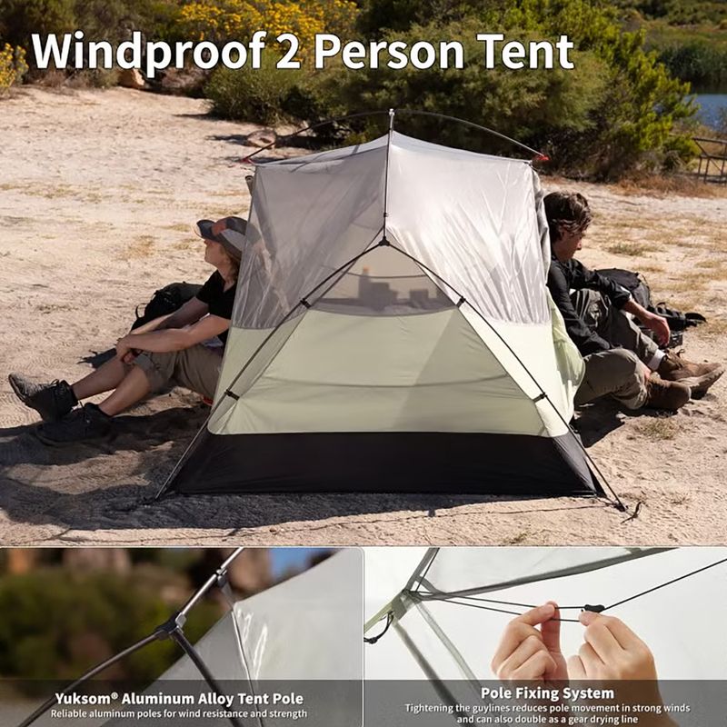 Namiot trekkingowy 2-osobowy Naturehike Mongar Pro 2 20D light grey 2
