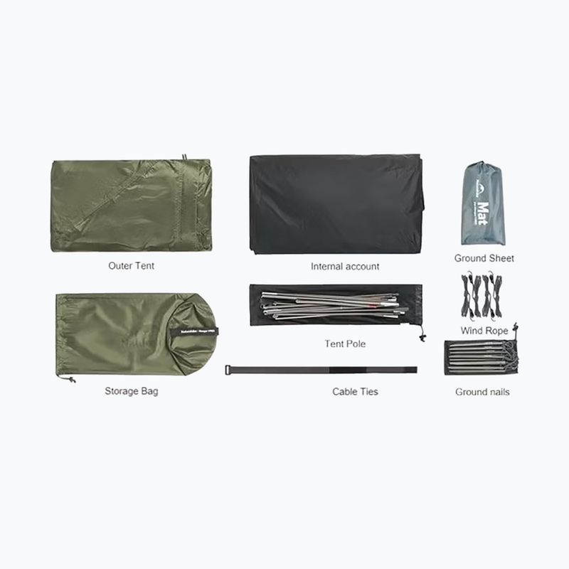 Namiot trekkingowy 1-osobowy Naturehike Mongar Pro 1 20D olive 2