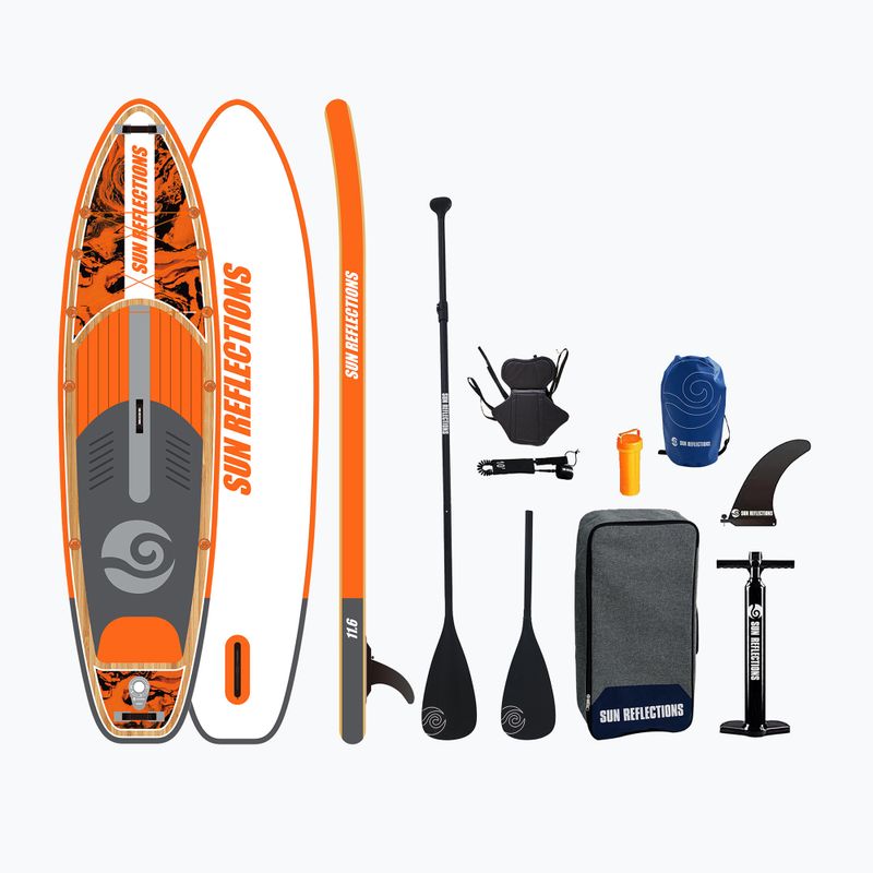 Zestaw deska SUP pompowana Sun Reflections XXL Combo 11'6" orange