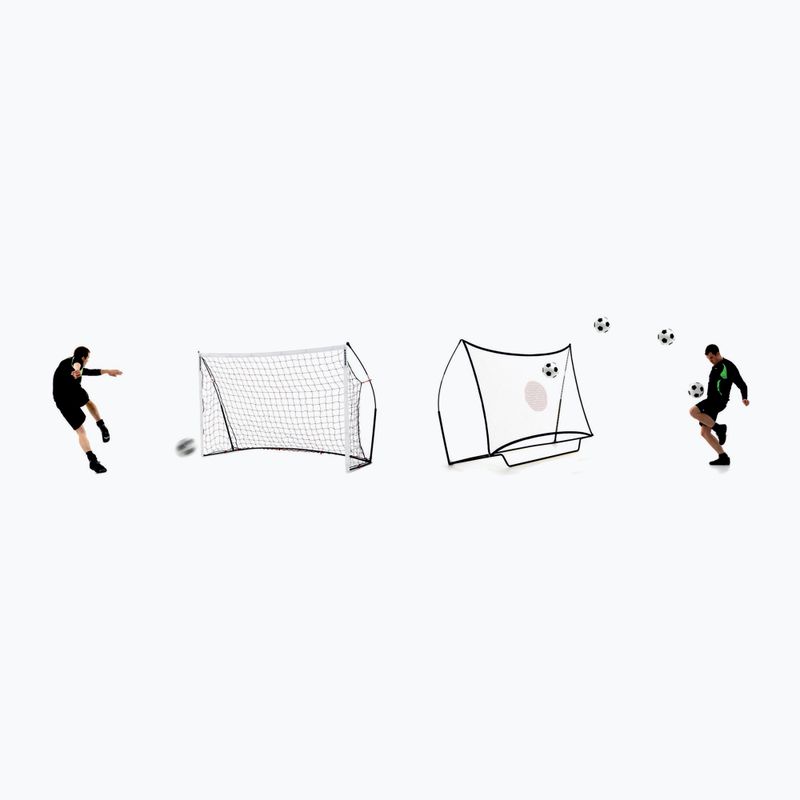 Bramka do piłki nożnej z rebounderem QuickPlay Kickster Academy Combo 240 x 150 cm white/black