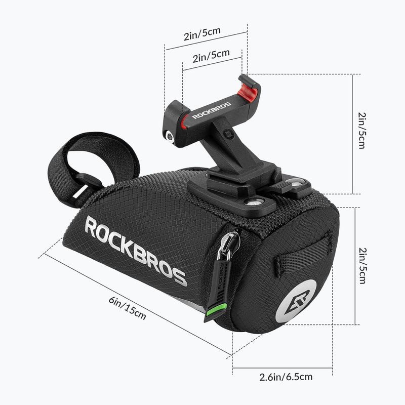 Torba rowerowa pod siodło Rockbros C28 0,2 l black 2