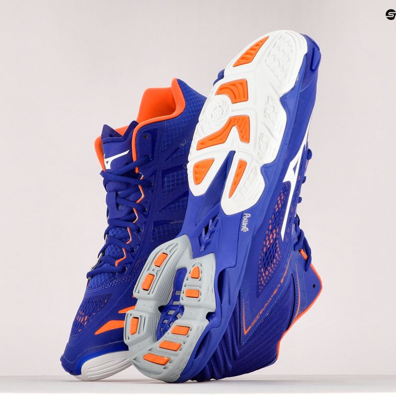 Buty do siatkówki męskie Mizuno Wave Lightning Z5 Mid niebieskie V1GA190500 10