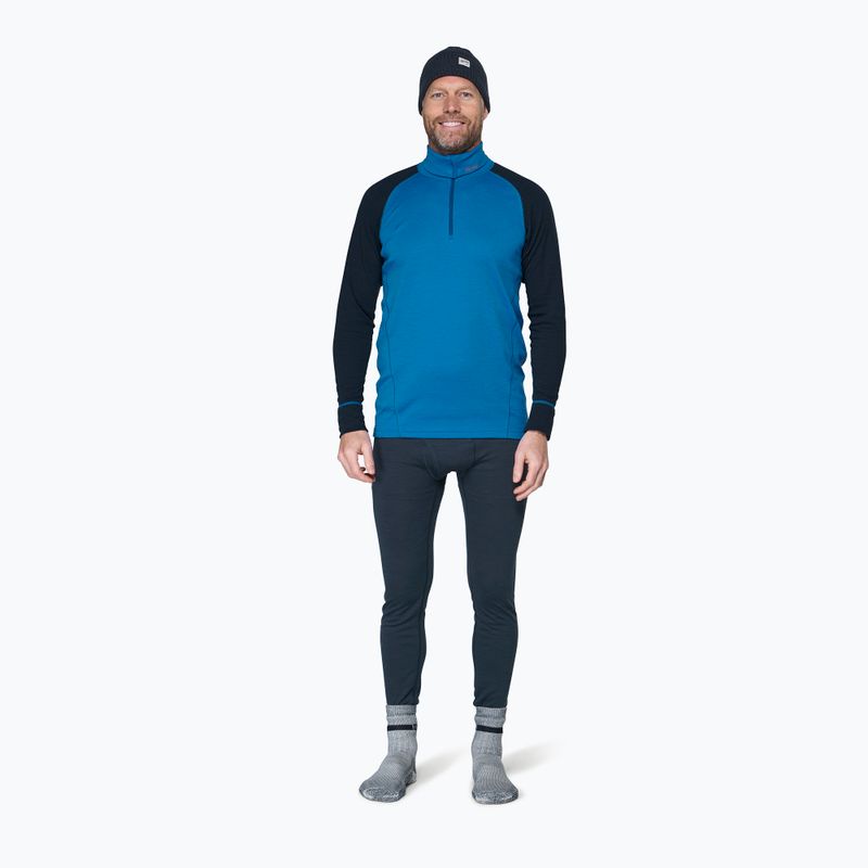 Bluza termoaktywna męska Devold Duo Active Merino 205 Zip Neck blue/ink 2