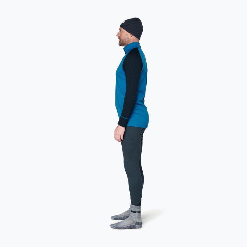 Bluza termoaktywna męska Devold Duo Active Merino 205 Zip Neck blue/ink 4