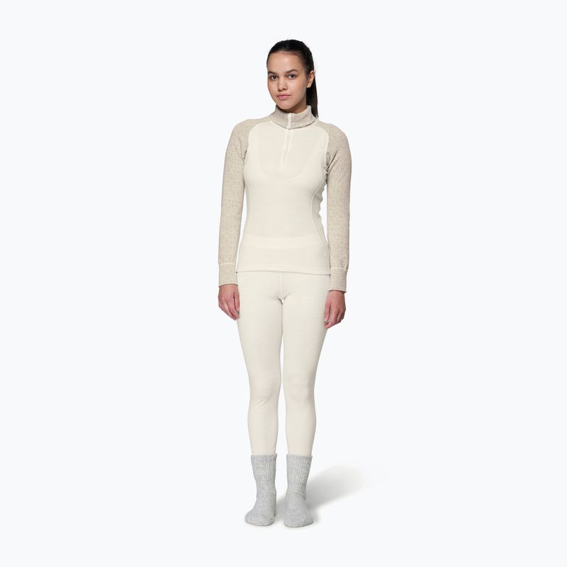 Bluza termoaktywna damska Devold Duo Active Merino 205 Zip Neck raw white 2