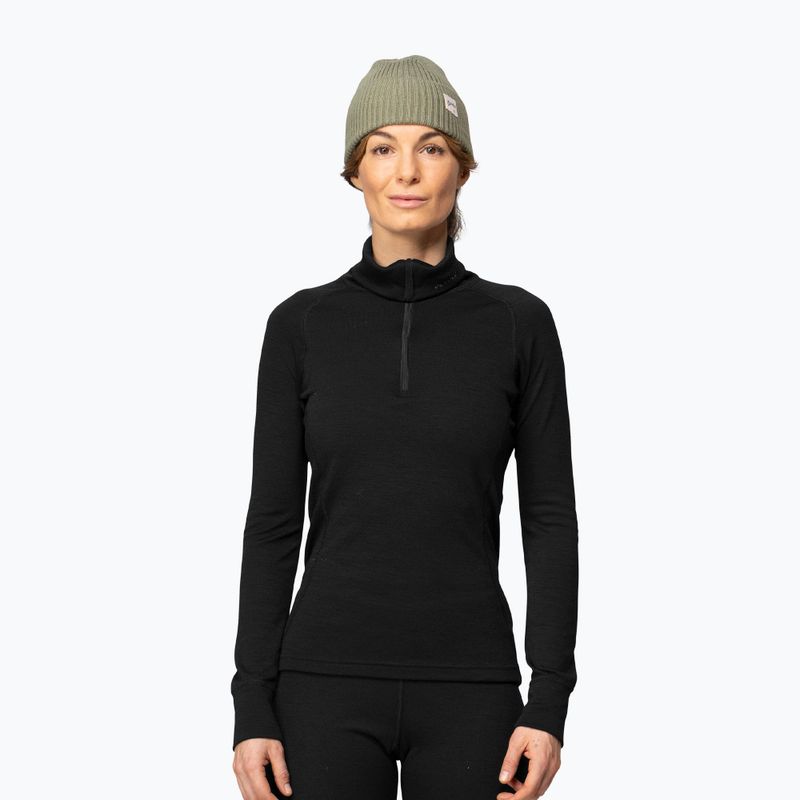 Bluza termoaktywna damska Devold Duo Active Merino 205 Zip Neck black