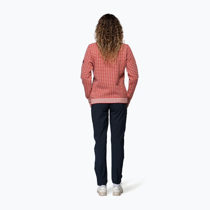 Sweter Devold Islender Refined marsala/offwhite 3