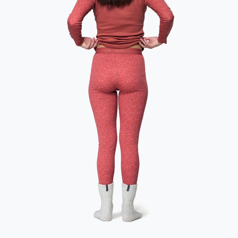 Spodnie termoaktywne damskie Devold Duo Active Merino 205 Longs marsala 2