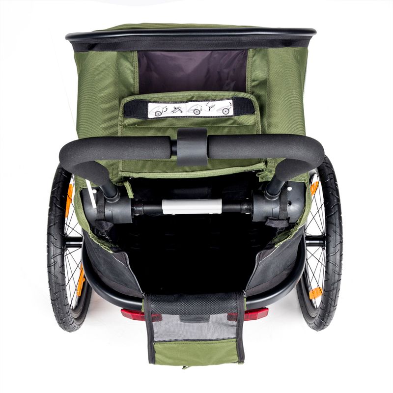 Przyczepka rowerowa Hamax Outback One zielona/czarna 4