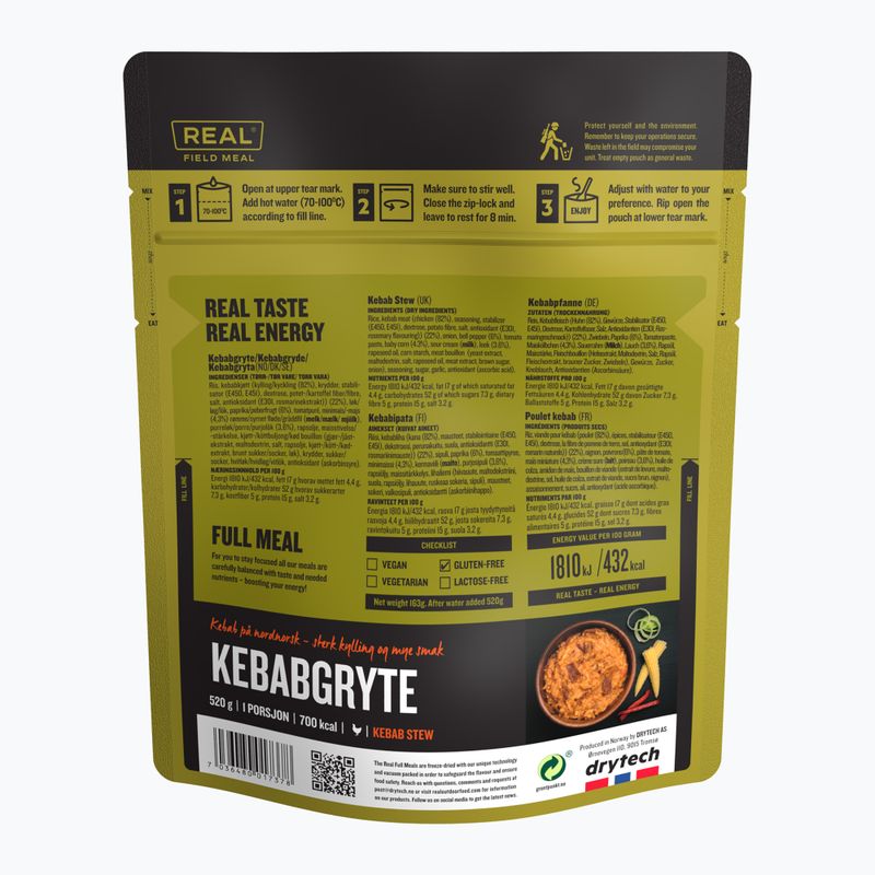 Żywność liofilizowana Real Turmat Gulasz Kebab 139 g 2