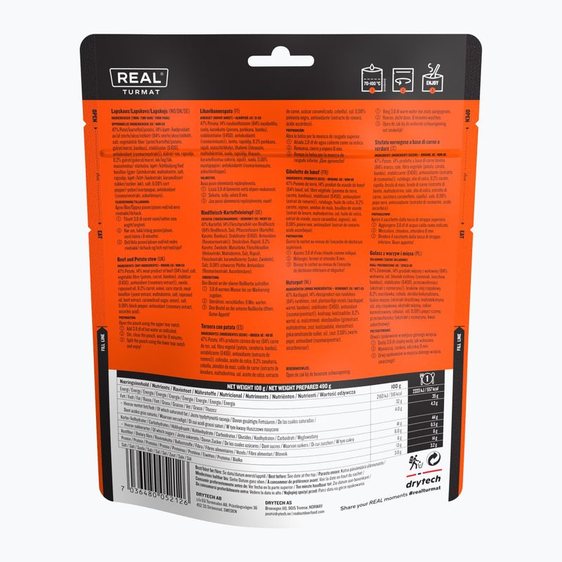 Żywność liofilizowana Real Turmat Gulasz Wołowy z Ziemniakami 108 g 2