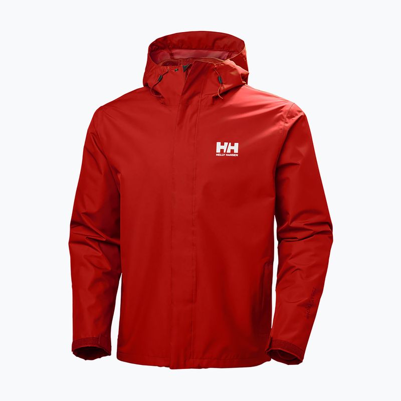 Kurtka przeciwdeszczowa męska Helly Hansen Seven J Rain alert red 5