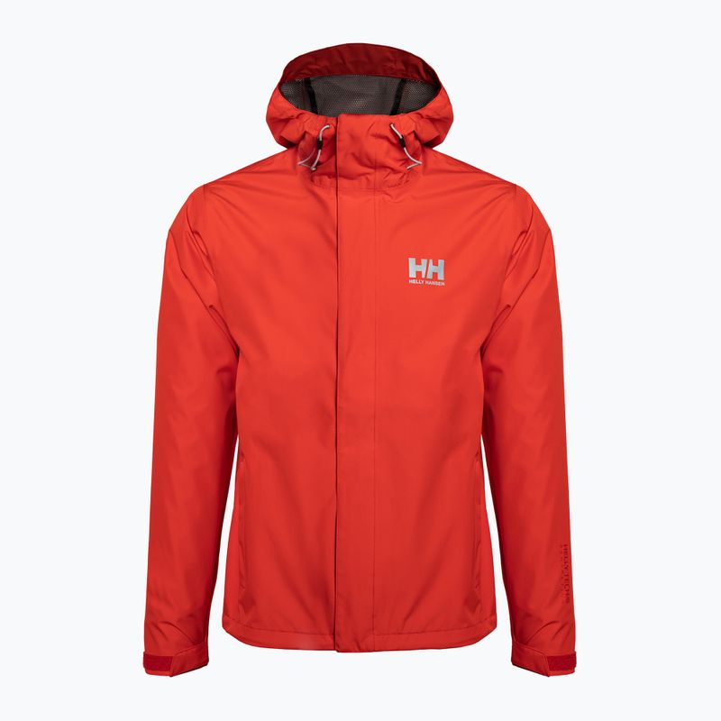 Kurtka przeciwdeszczowa męska Helly Hansen Seven J Rain alert red