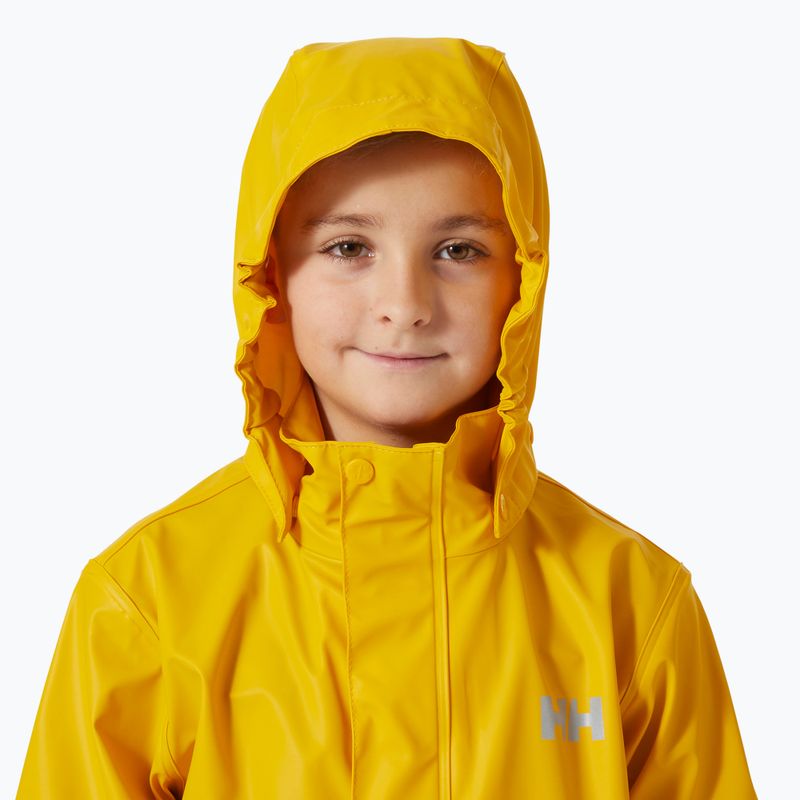 Kurtka żeglarska dziecięca Helly Hansen Moss essential yellow 3