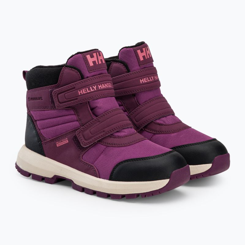 Śniegowce dziecięce Helly Hansen Jk Bowstring HellyTech purple potion/magenta haze/bubble gum 5