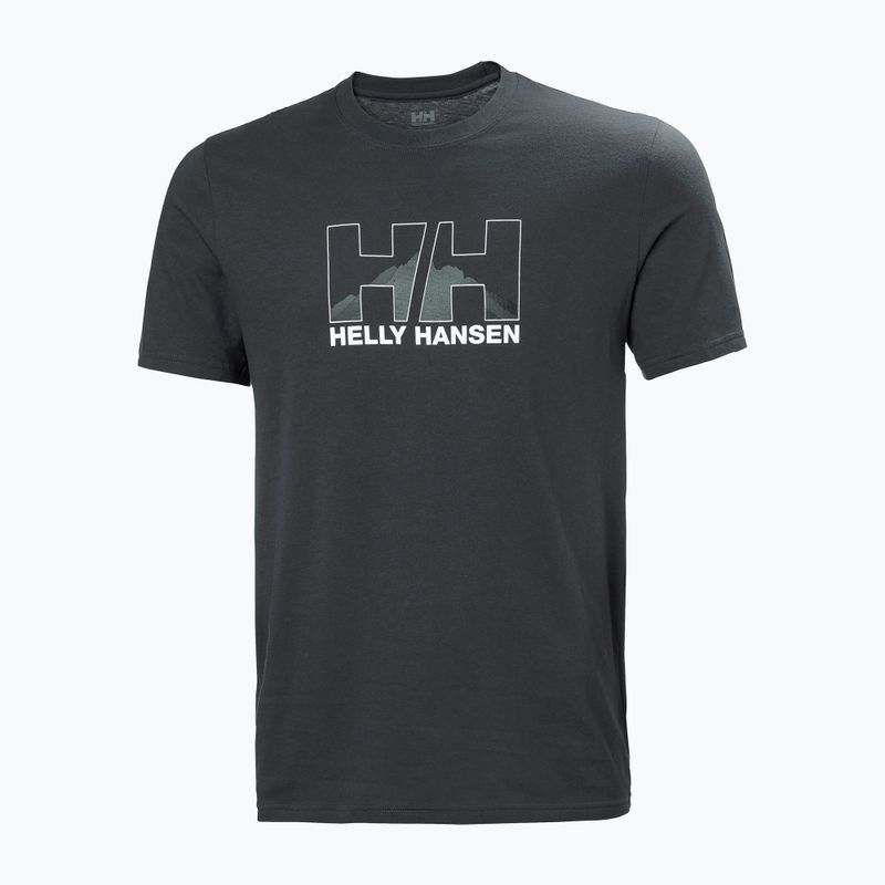 Koszulka męska Helly Hansen Nord Graphic ebony logo 5