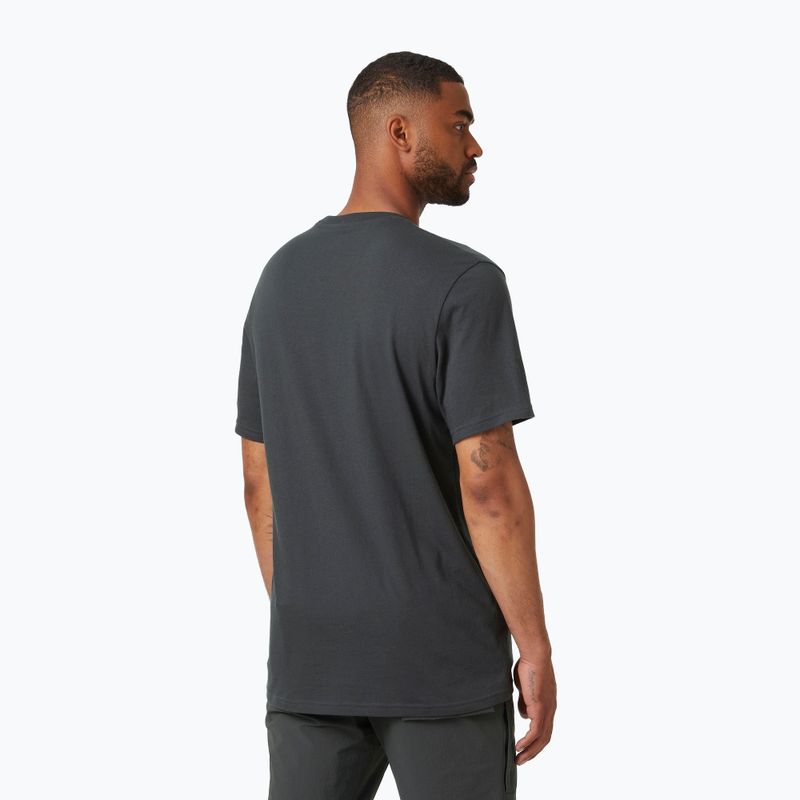Koszulka męska Helly Hansen Nord Graphic ebony logo 2
