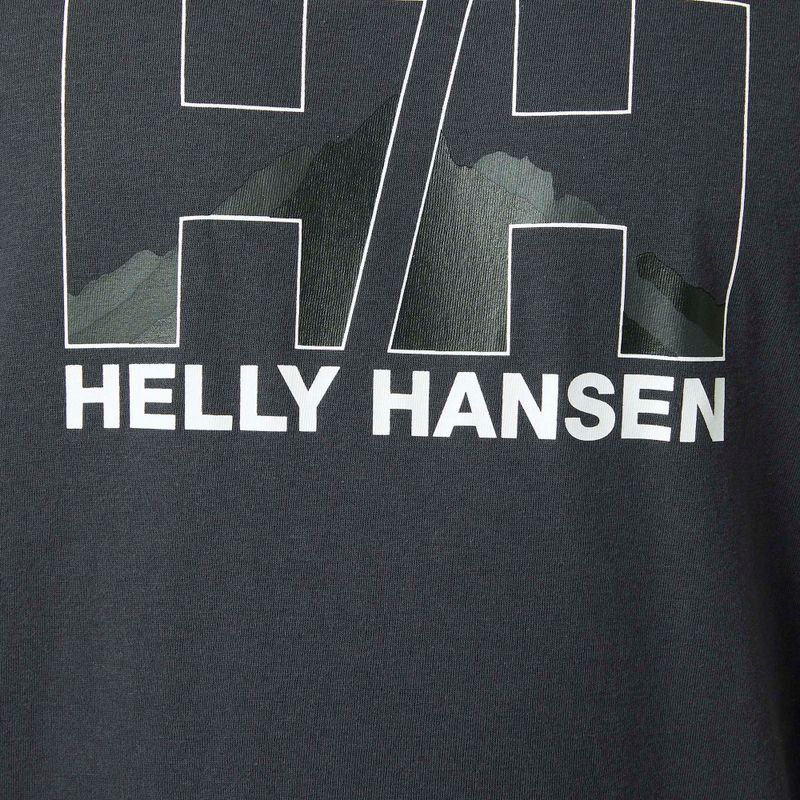 Koszulka męska Helly Hansen Nord Graphic ebony logo 4