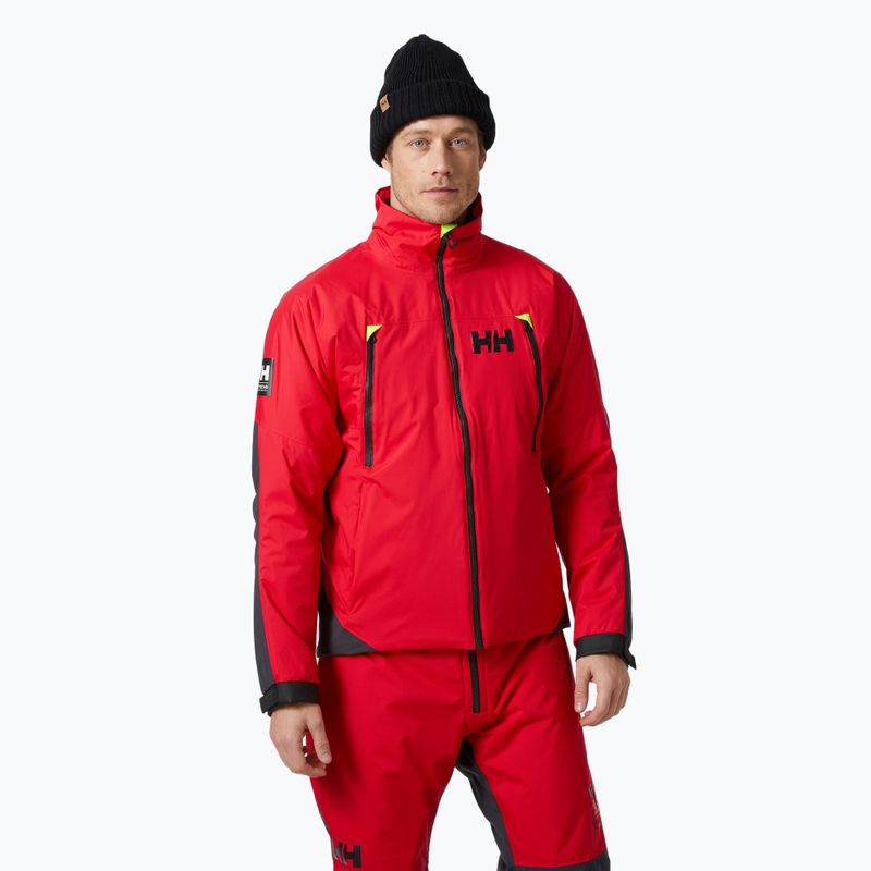 Kurtka żeglarska Helly Hansen Aegir H2Flow Midlayer alert red