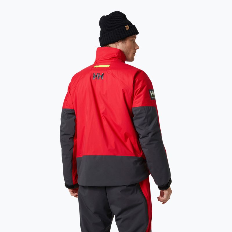 Kurtka żeglarska Helly Hansen Aegir H2Flow Midlayer alert red 2