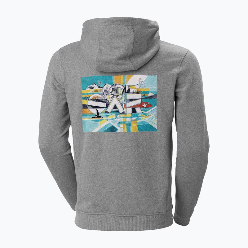 Bluza męska Helly Hansen F2F Organic Cotton Hoodie grey fog melange/squamish 2