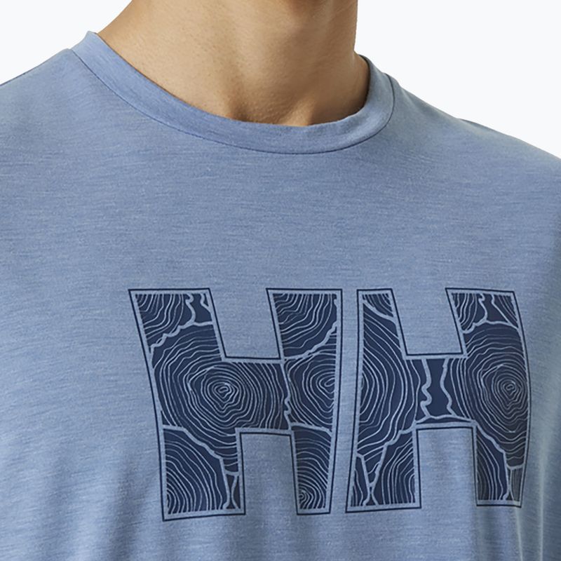 Koszulka męska Helly Hansen Skog Recycled Graphic azurite melange 3