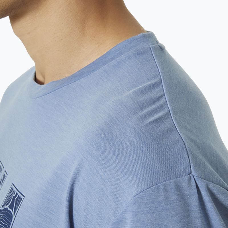 Koszulka męska Helly Hansen Skog Recycled Graphic azurite melange 4