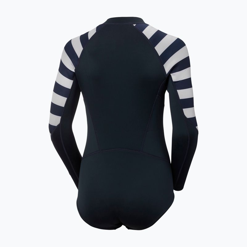 Pianka do pływania damska Helly Hansen Waterwear Long Sleeve Spring Wetsuit 1,5 mm navy stripe 2