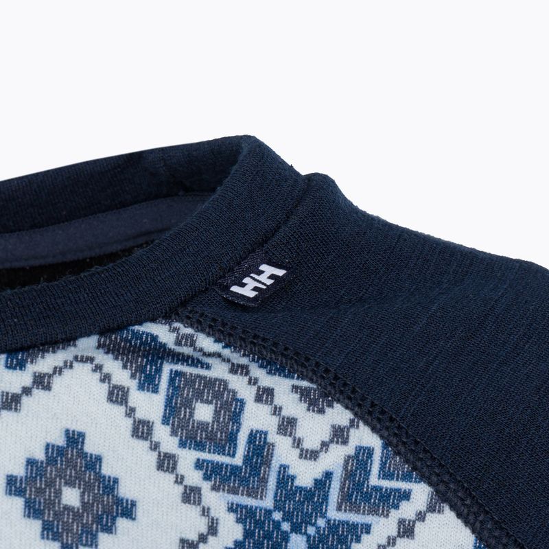 Bluza termoaktywna damska Helly Hansen Lifa Merino Midweight Graphic Crew navy star pixel 8