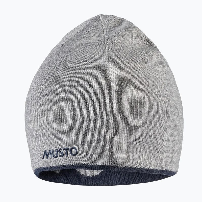 Czapka Musto Reversible Beanie grey melange/ navy 3
