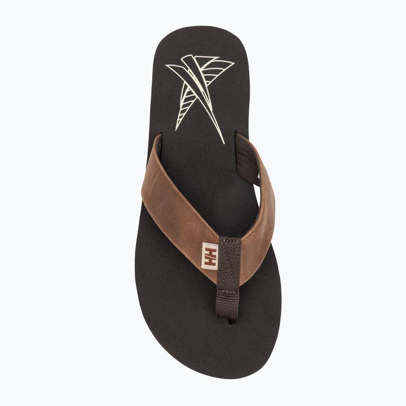 Japonki męskie Helly Hansen Seasand 2 Leather Sandals espresso/fallen rock 5