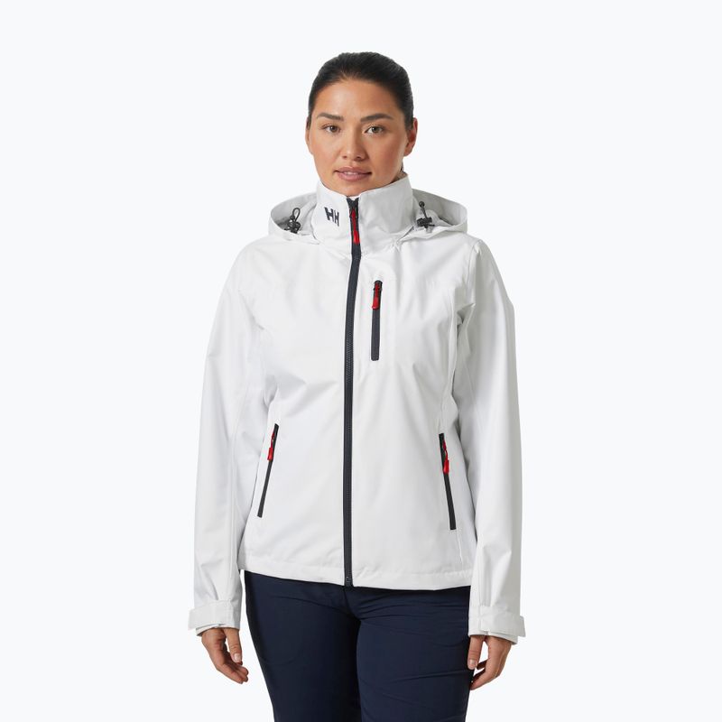 Kurtka żeglarska damska Helly Hansen Crew Hooded 2.0 white