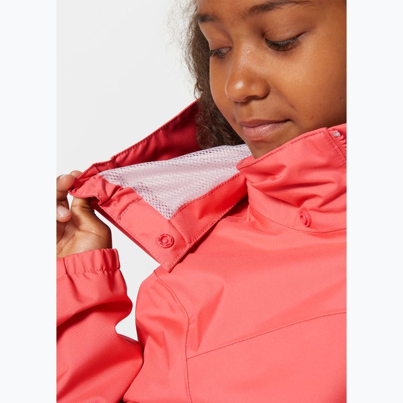 Kurtka żeglarska dziecięca Helly Hansen Crew Hooded JR sunset pink 4