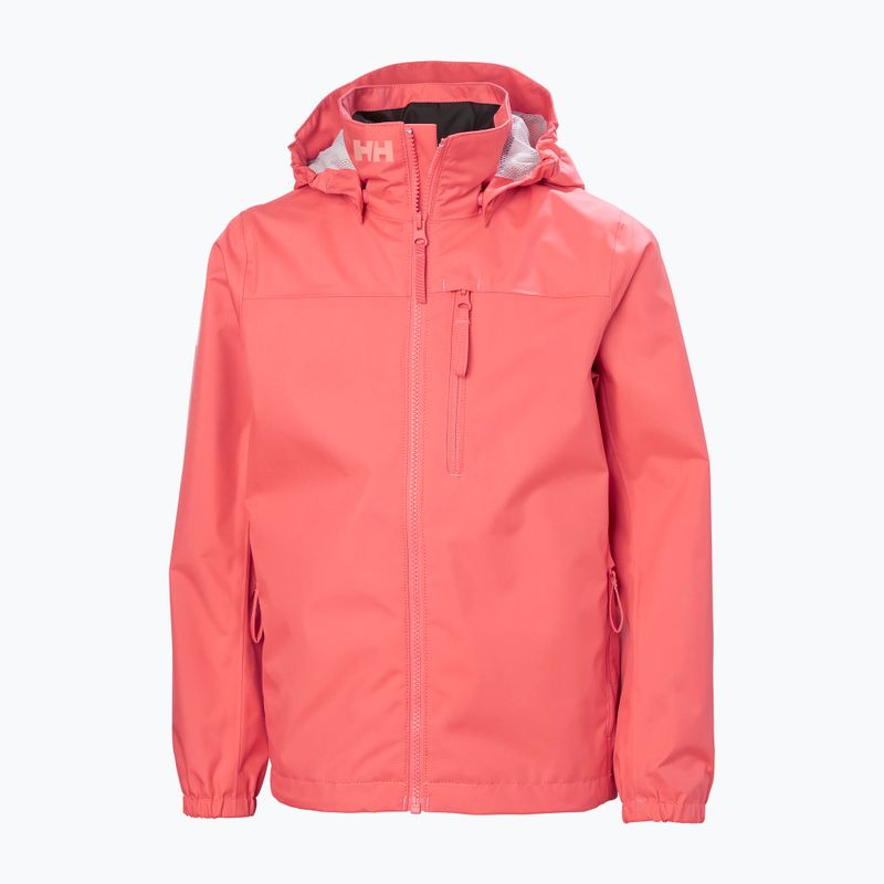 Kurtka żeglarska dziecięca Helly Hansen Crew Hooded JR sunset pink 6