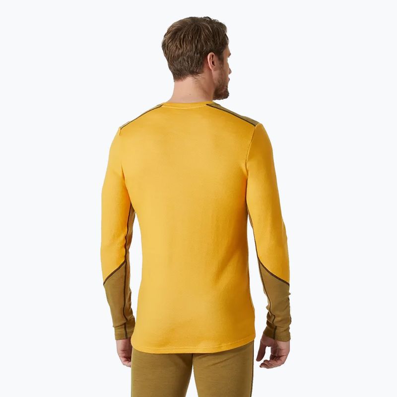 Longsleeve termoaktywny męski Helly Hansen Lifa Merino Midweight Crew golden glow 2