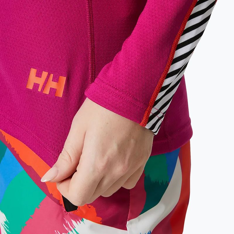Bluza termoaktywna damska Helly Hansen Lifa Active Stripe Crew magenta 2.0 3