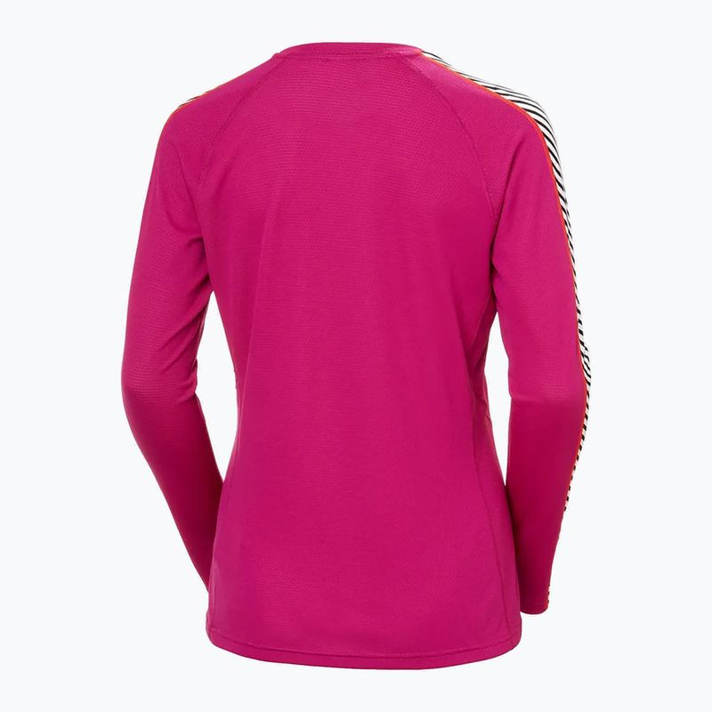 Bluza termoaktywna damska Helly Hansen Lifa Active Stripe Crew magenta 2.0 5