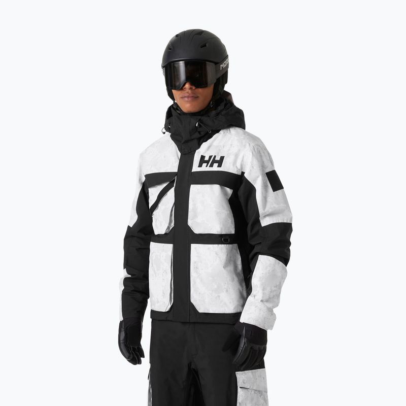 Kurtka narciarska męska Helly Hansen Ullr D Heritage Short grey fog snow camo aop