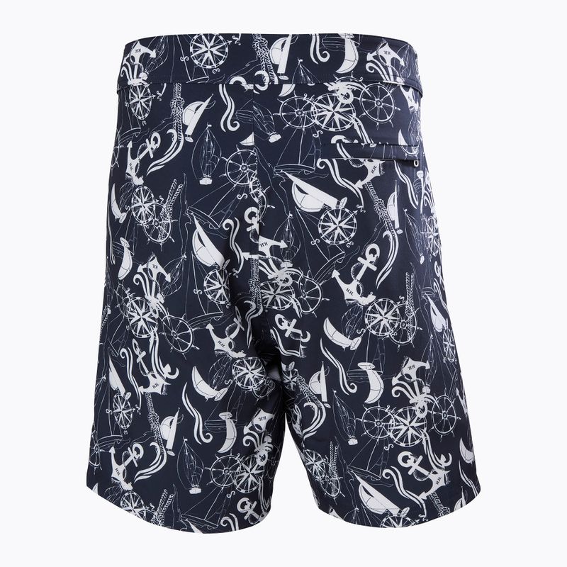Szorty kąpielowe męskie Helly Hansen Newport Boardshorts 8" navy nautical aop 2