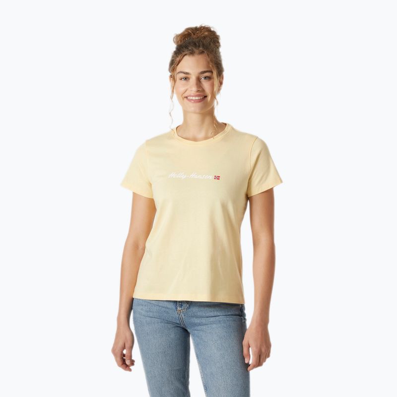 Koszulka damska Helly Hansen Core Graphic 2.0 yellow cream