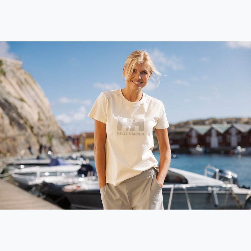Koszulka damska Helly Hansen Logo 3.0 cream 3