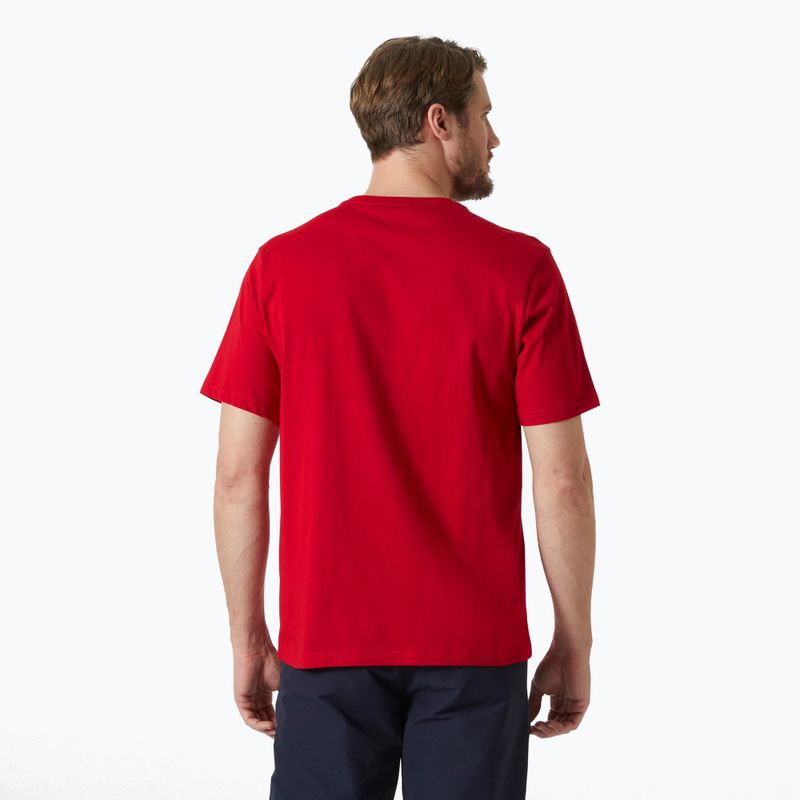 Koszulka męska Helly Hansen Logo 3.0 red 2