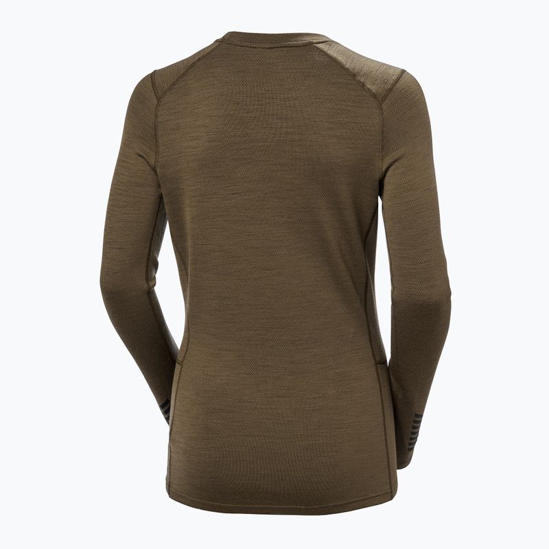 Bluza termoaktywna damska Helly Hansen Lifa Merino Midweight Graphic Crew sepia houndstooth aop 6