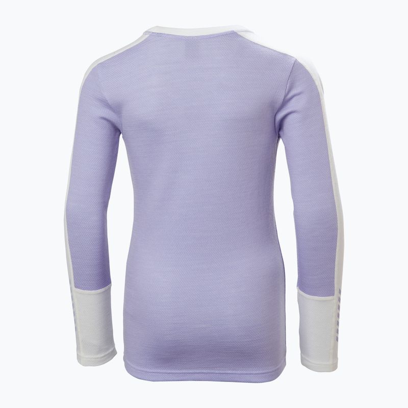 Komplet bielizny termoaktywnej dziecięcej Helly Hansen JR Lifa Merino Midweight bright lavender 7