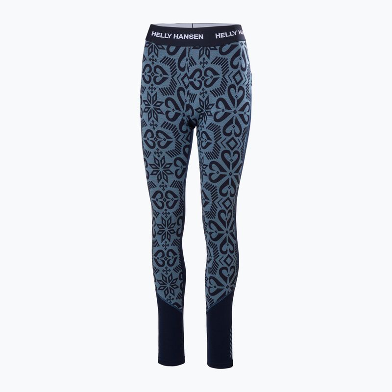 Spodnie termoaktywne damskie Helly Hansen Lifa Merino Midweight navy nordick rose aop 5