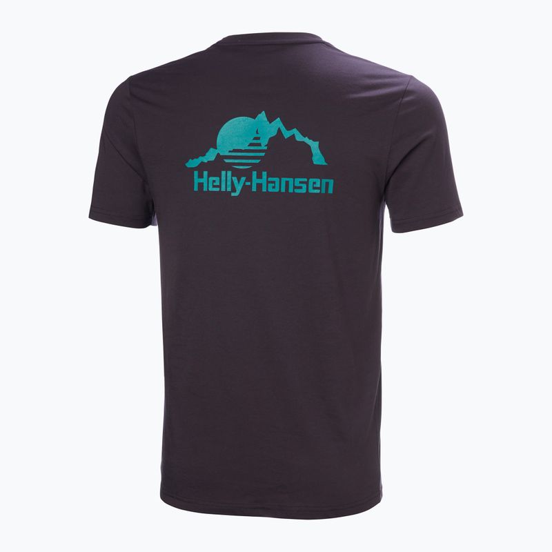Koszulka męska Helly Hansen Nord Graphic black grape 5