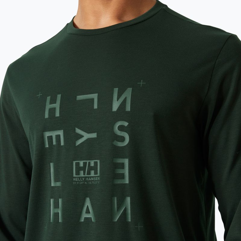 Longsleeve męski Helly Hansen Skog Graphic dark jungle 3