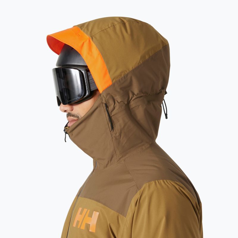 Kurtka narciarska męska Helly Hansen Powdreamer 2.0 sepia 3