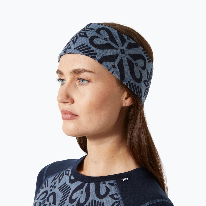 Opaska na głowę Helly Hansen Lifa Merino Navy Nordic Rose Aop 2