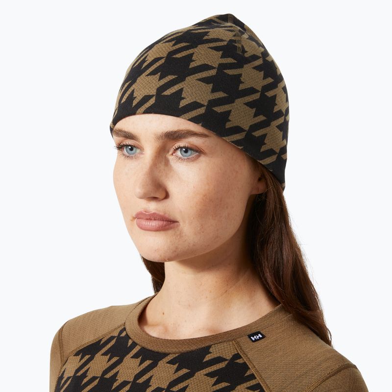Czapka zimowa Helly Hansen Lifa Merino sepia houndstooth aop 2
